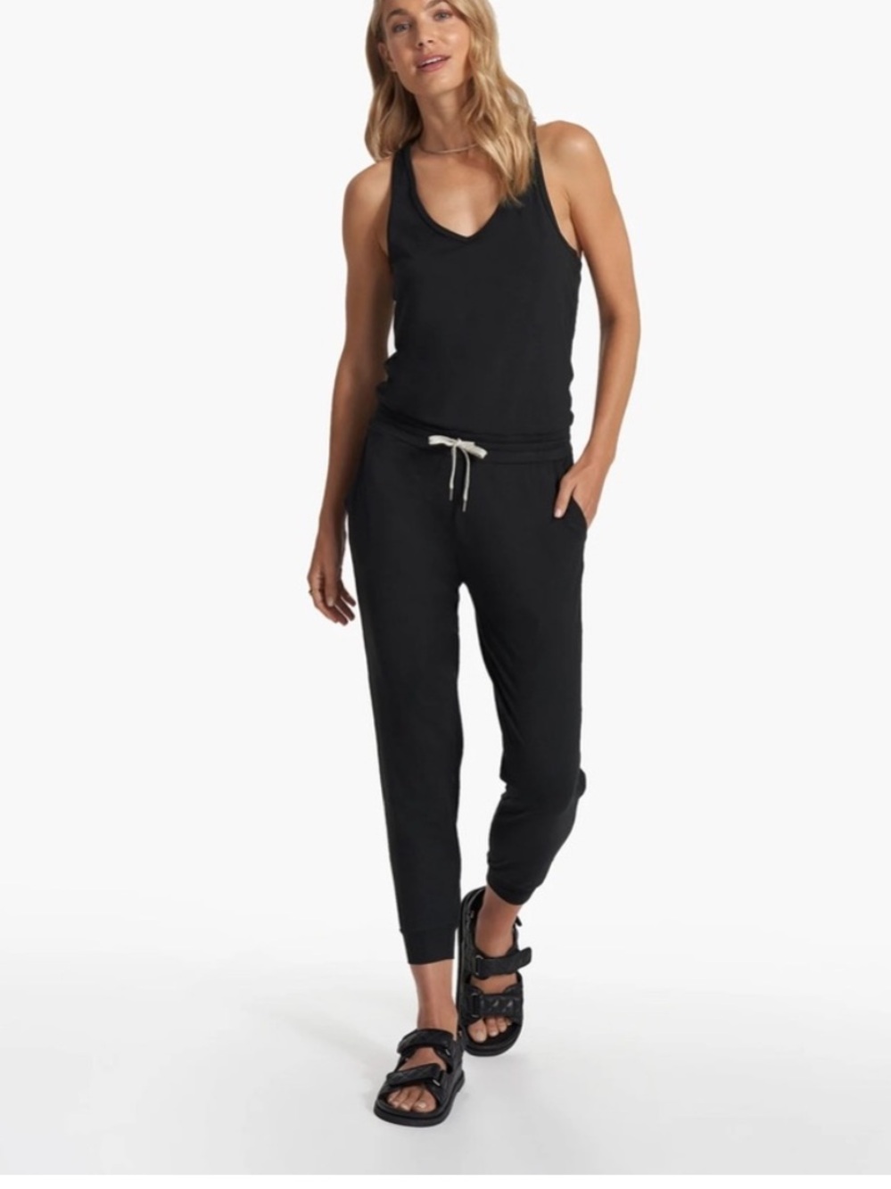 Vuori Women’s Black Lux Jumpsuit Medium